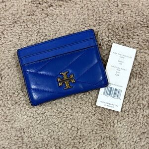 Tory Burch Royal Blue Chevron Card Holder